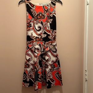 Merona Belt Pleat Front Back Zipper Dress